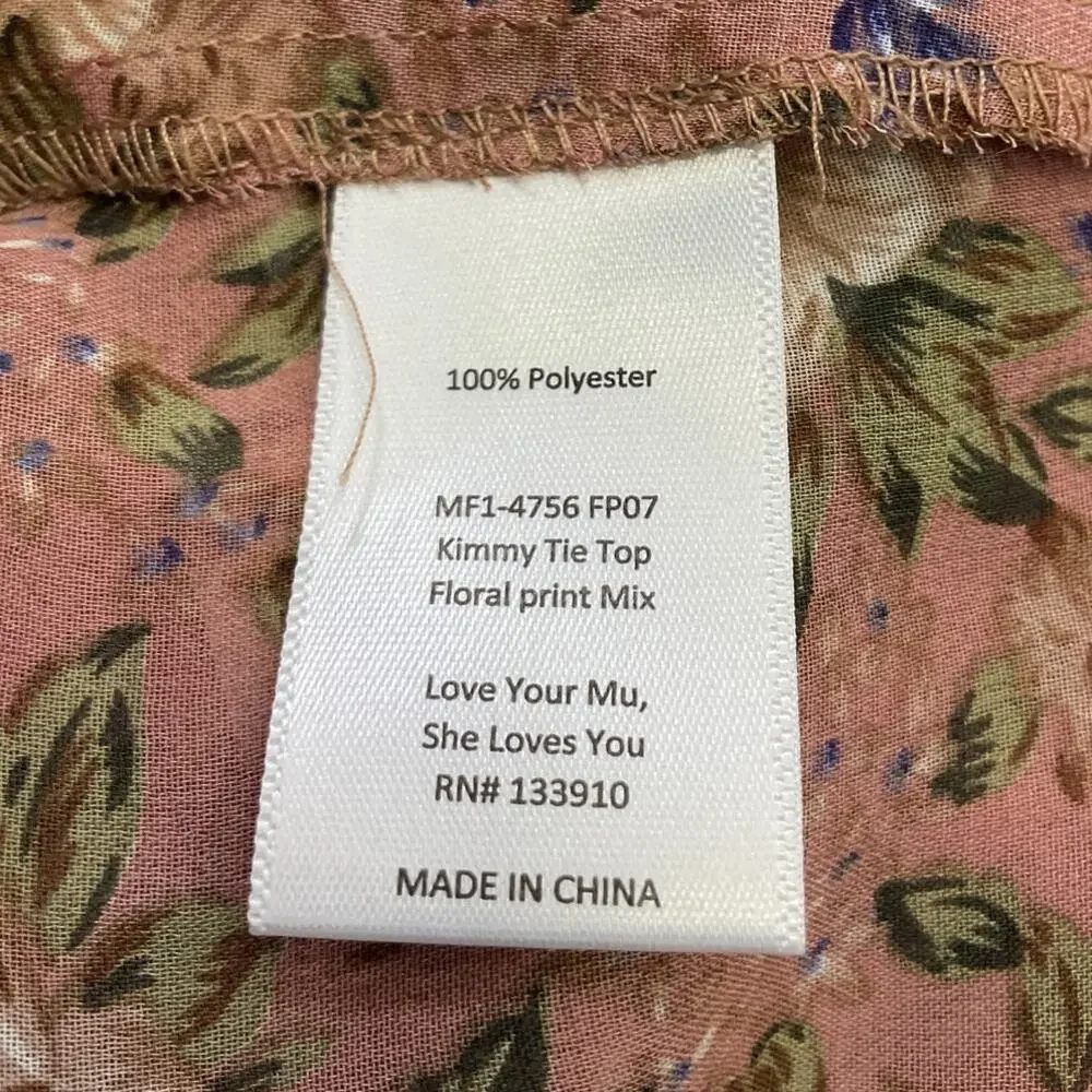 Show Me Your Mumu Boho Floral Print Mix Kimmy Blouse Size M